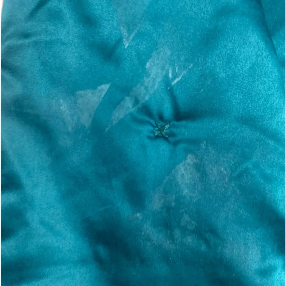 Anthropologie Opal House Teal Velour Tufted Quilt Comforter king - Picture 5 of 8